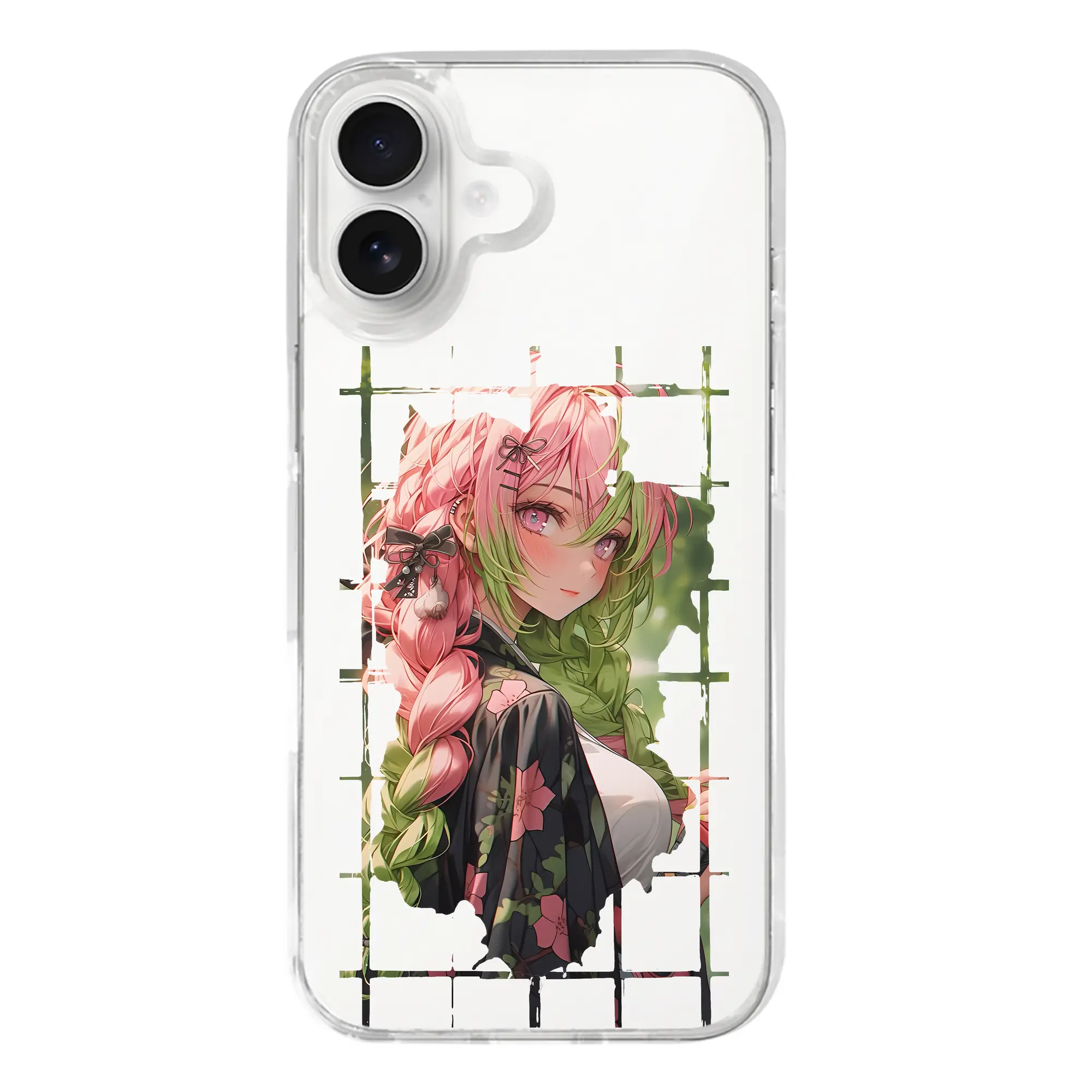 鬼滅の刃 グッズ,甘露寺 蜜璃 - iPhone 17シリーズ 透明スマホケース – 薄型・耐衝撃・精密フィット保護カバー